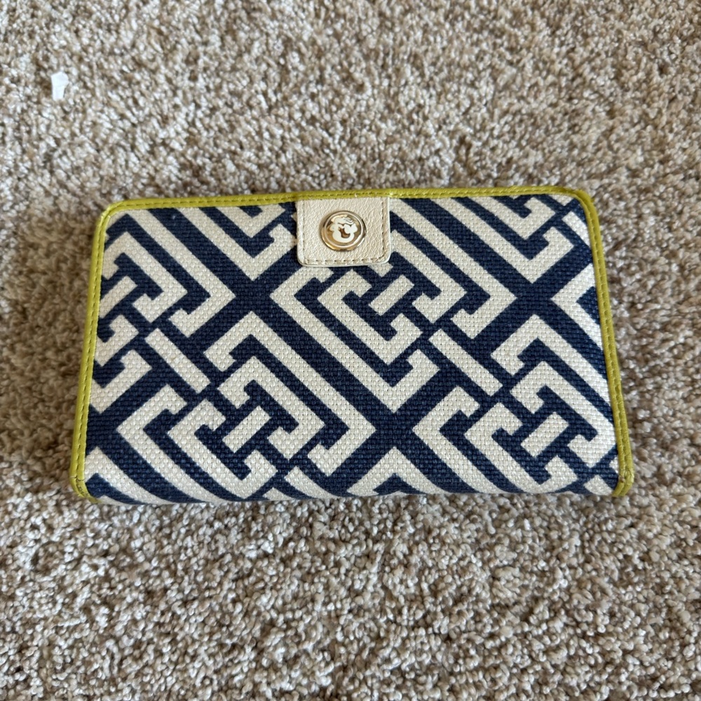 Stylish Navy and Cream Geometric Women's Clutch